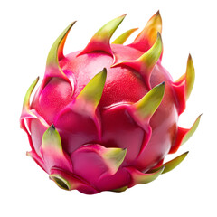 Fresh Dragon Fruit: Vibrant Pink isolated on transparent background