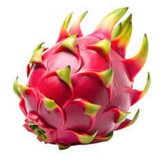 Dragon Fruit: Pitaya, Red Pitahaya, Health Benefits isolated on transparent background