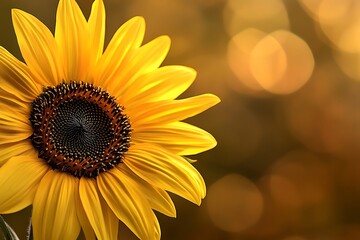 Obraz premium Radiant Sunflower in Golden Light