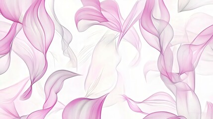 Stunning Abstract Line Art Design: Delicate Floral Pattern