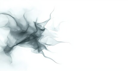 Obraz premium Ethereal smoke on white background, abstract art and design element for creative projects