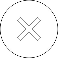 Obraz premium Close icon single vector illustration