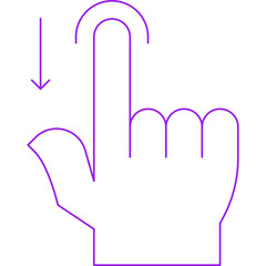 Obraz premium Drag Down icon single vector illustration