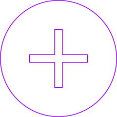 Obraz premium Plus icon single vector illustration