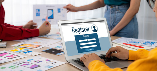 Online registration form for brisk form filling on the internet website
