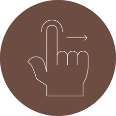 Obraz premium Drag Right icon single vector illustration