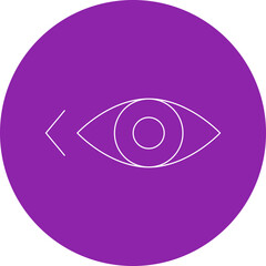 Look Left icon single vector illustration
