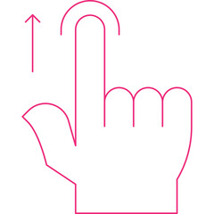 Drag Up icon single vector illustration