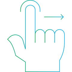 Drag Right icon single vector illustration