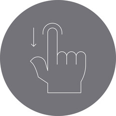 Drag Down icon single vector illustration