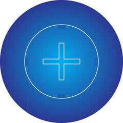 Plus icon single vector illustration