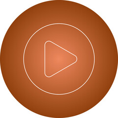 Play icon single vector illustration