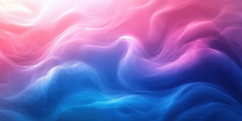 Obraz premium Colorful abstract waves flow gently in soft hues of pink and blue with dreamy texture