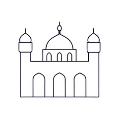 mosque jeneric vector icon line art