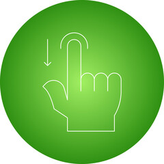 Drag Down icon single vector illustration