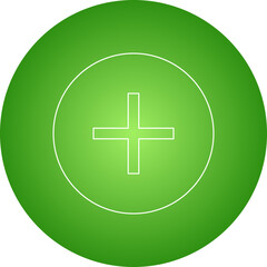 Obraz premium Plus icon single vector illustration