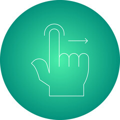 Drag Right icon single vector illustration