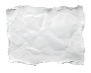 Torn white paper isolated on transparent background,white ripped paper 