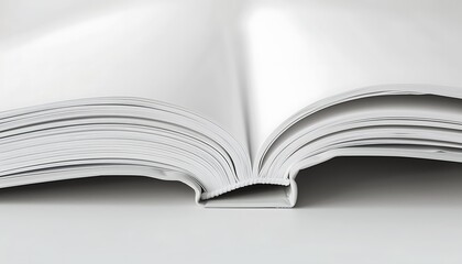 Obraz premium Open book isolated on white background. 3d illustration. Mock-up.