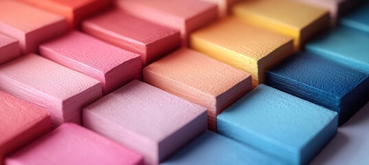 Obraz premium Pastel harmony a minimalist display of color swatches