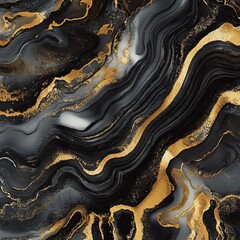 pattern of black and gold marble with shiny textures