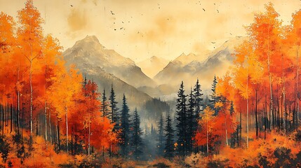 Autumn orange leaves close-up with vibrant natural backdrop high resolution hd image