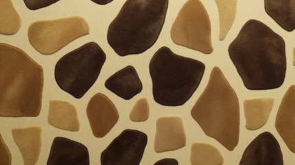 Giraffe skin pattern with realistic fur texture in warm earthy tones