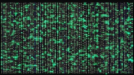 Obraz premium Digital cascading binary digits wallpaper with a futuristic stream, great for coding and technology themes