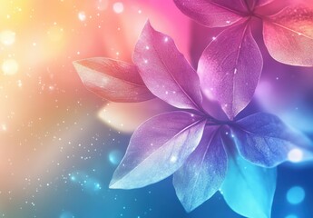 Fototapeta premium Colorful Abstract Floral Background with Soft Glowing Lights and Textures for Creative Designs and Artistic Projects