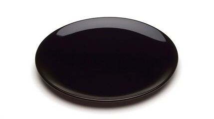 Glossy Black Circle Abstract Background Image