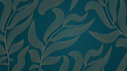 seamless line art floral background