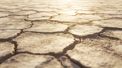 Fototapeta premium Cracked Earth Desert Ground Texture Dry Land Surface