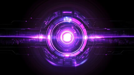Glowing futuristic purple neon gaming background with vibrant digital effects, perfect for gaming and tech themes