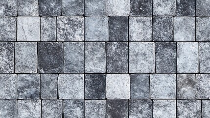 Tileable gray cobblestone road background with a historical and urban design, ideal for texture and landscape themes