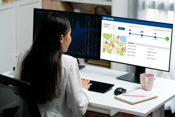 Delivery tracking system for e-commerce and brisk online business to timely goods transportation...