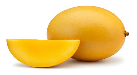 Ripe Mango Slices Studio Shot Fresh Fruit High Resolution