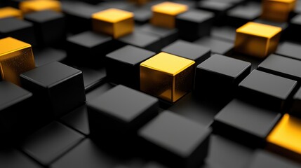 A 3D black and gold backdrop, crafted by an artificial intelligence, exuded an aura of sophistication and depth, reminiscent of the texture of brushed metal. 