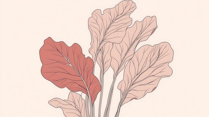 Delicate Floral Line Art Prints, Elegant Botanical Illustration in Soft Colors