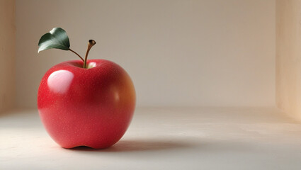 red apple on a white background