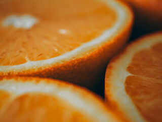 close up of orange slices