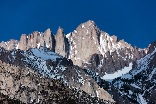 The peaks of Mt. Whitney, California.