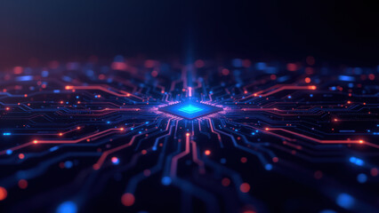 Obraz premium A digital visualization of a complex system with interconnected nodes, resembling a neural network or technology infrastructure, highlighting DevOps concepts like CI/CD, Docker, and Kubernetes.