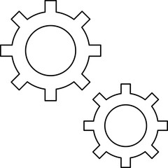 Gears icon single vector illustration