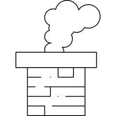 Chimneys icon single vector illustration