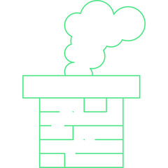 Chimneys icon single vector illustration
