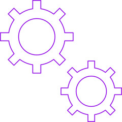 Gears icon single vector illustration