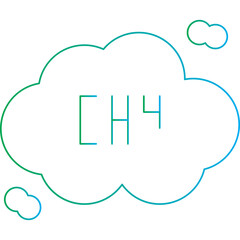 Methane icon single vector illustration