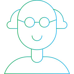 Scientist icon single vector illustration