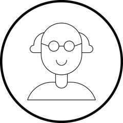 Scientist icon single vector illustration