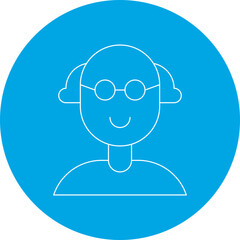 Scientist icon single vector illustration